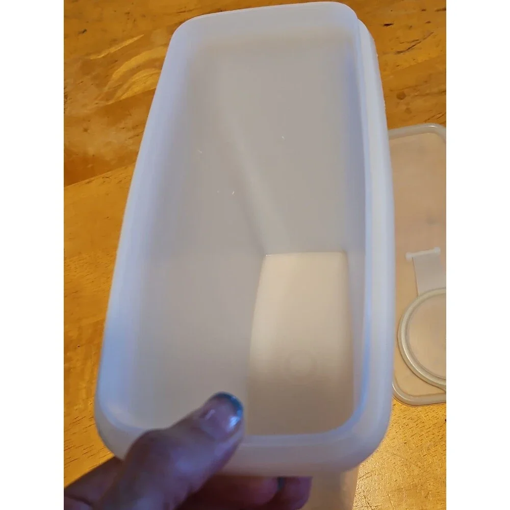 Vintage Tupperware #469 Rectangular Cereal Storage Container W Sheer Lid #470